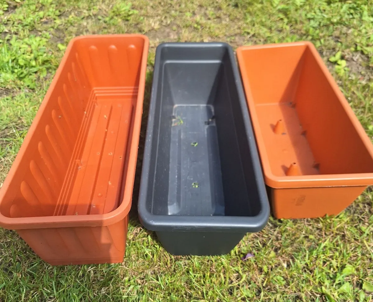 Garden Plant Pots / Window Boxes - Set of 3 - Image 1