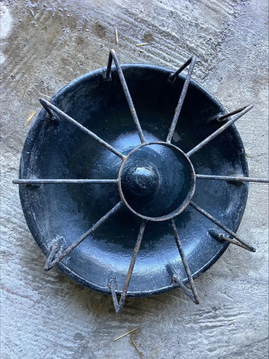 Antique Cast Iron Round Pig Trough - Image 1