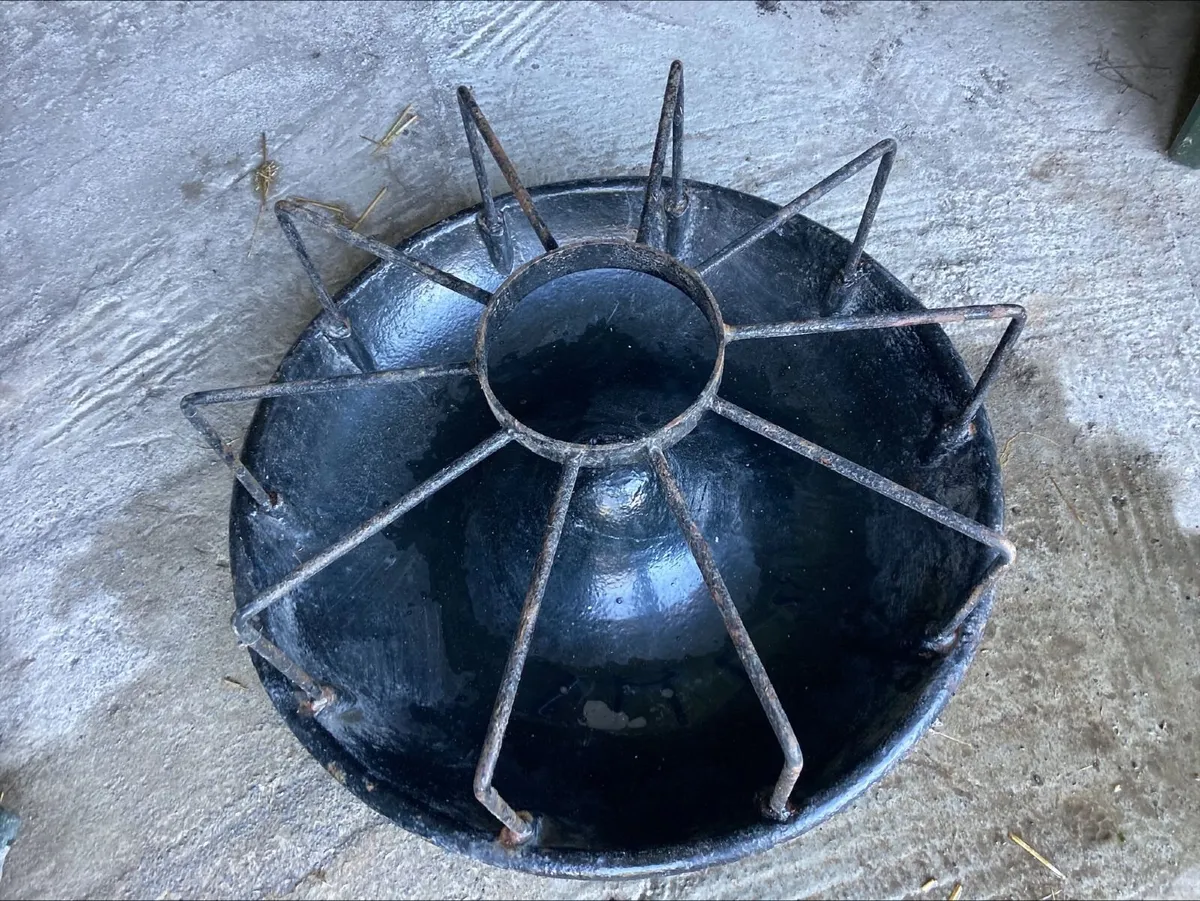 Antique Cast Iron Round Pig Trough - Image 2