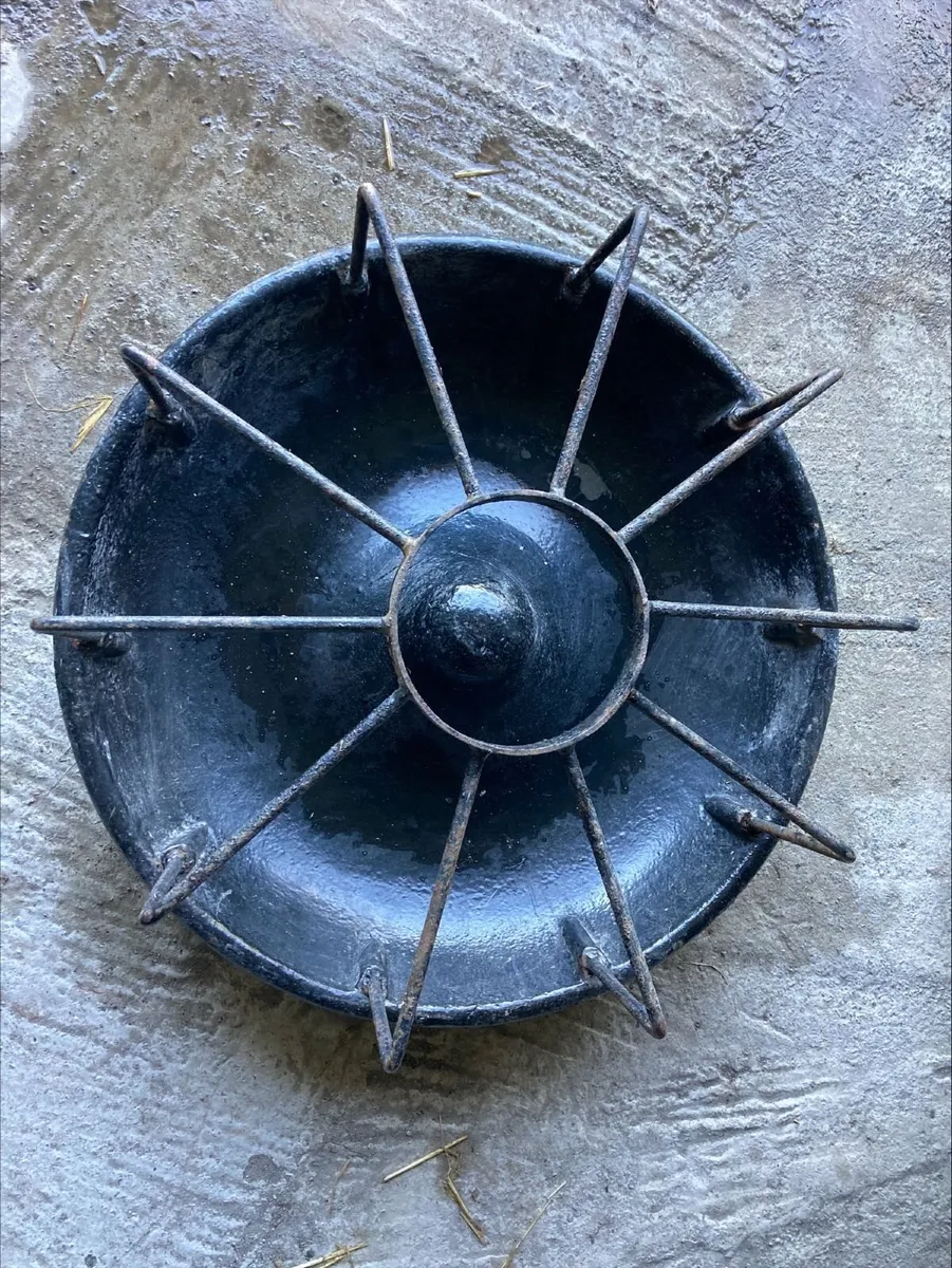 Antique Cast Iron Round Pig Trough - Image 3