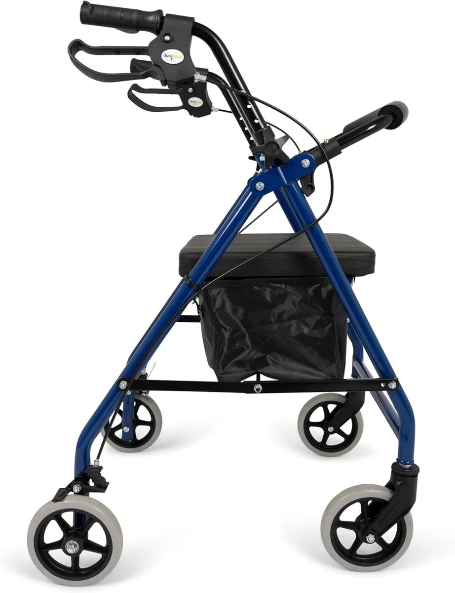 Foldable Rollator Walker with Basket & Tray - Image 2