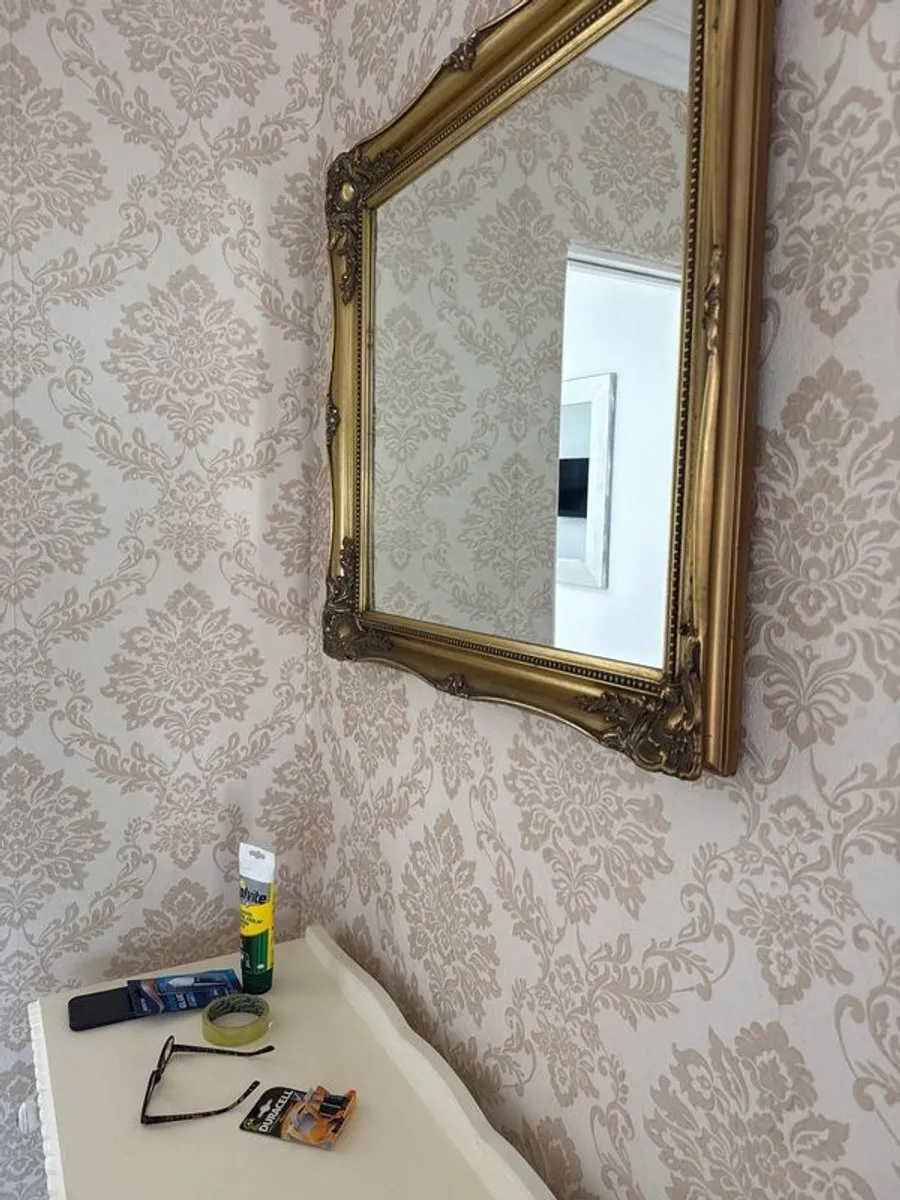 Ornate gold mirror - Image 1