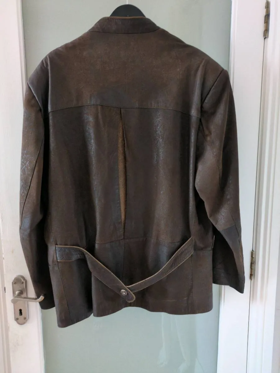 Vintage Bavarian-style Leather Jacket - Image 2