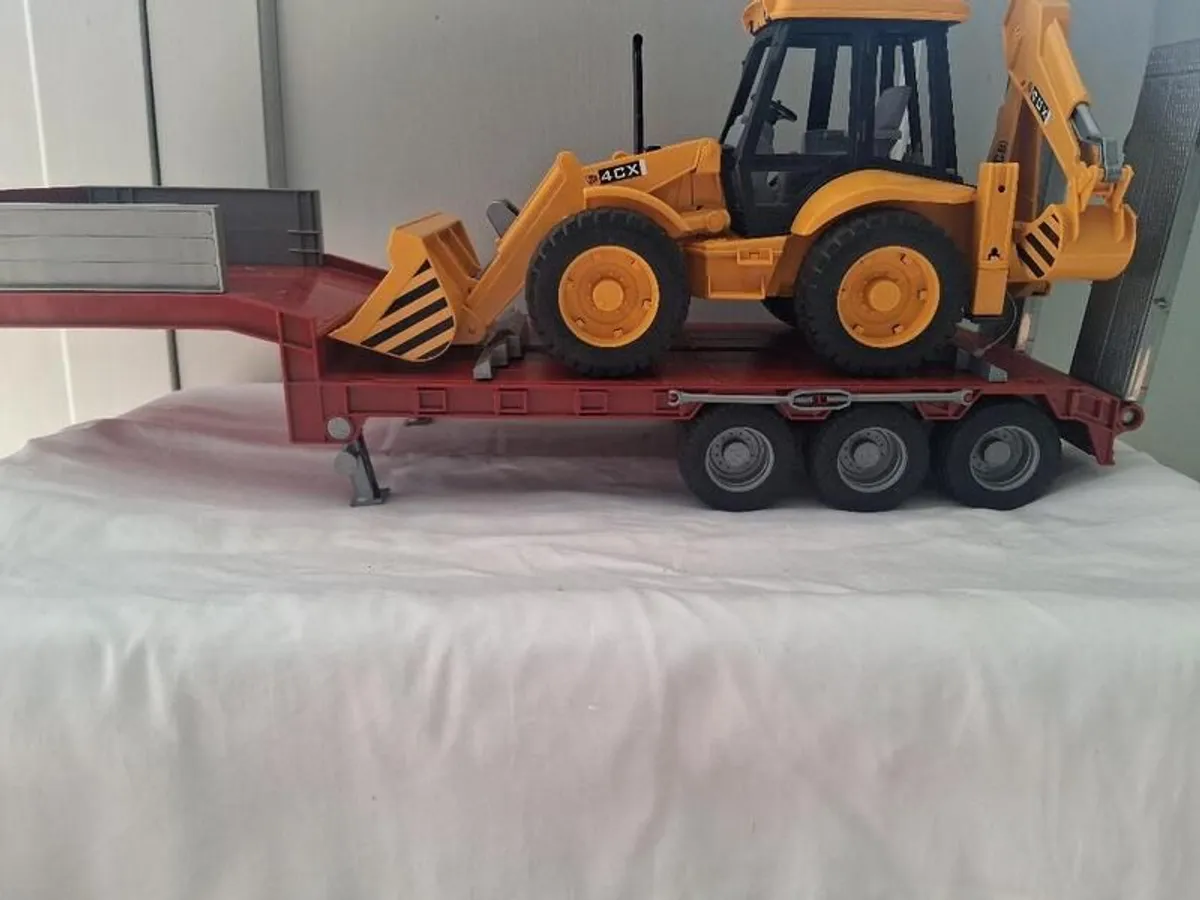 Bruder Mack Granite Truck with Low Loader & Digger - Image 3