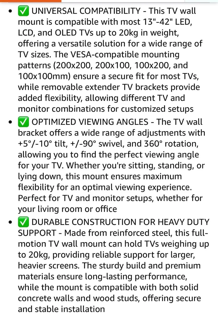 Television Wall Bracket - Image 3