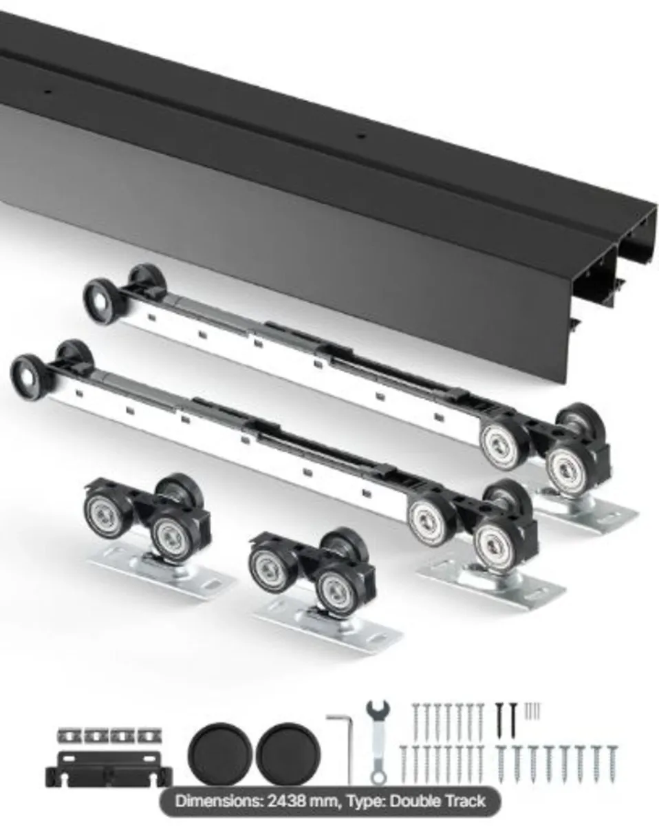 Bypass Door Hardware,8ft Heavy Duty Bypass Sliding - Image 1