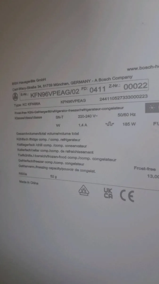 Bosch KFN96VPEAG French doors fridge freezer - Image 3