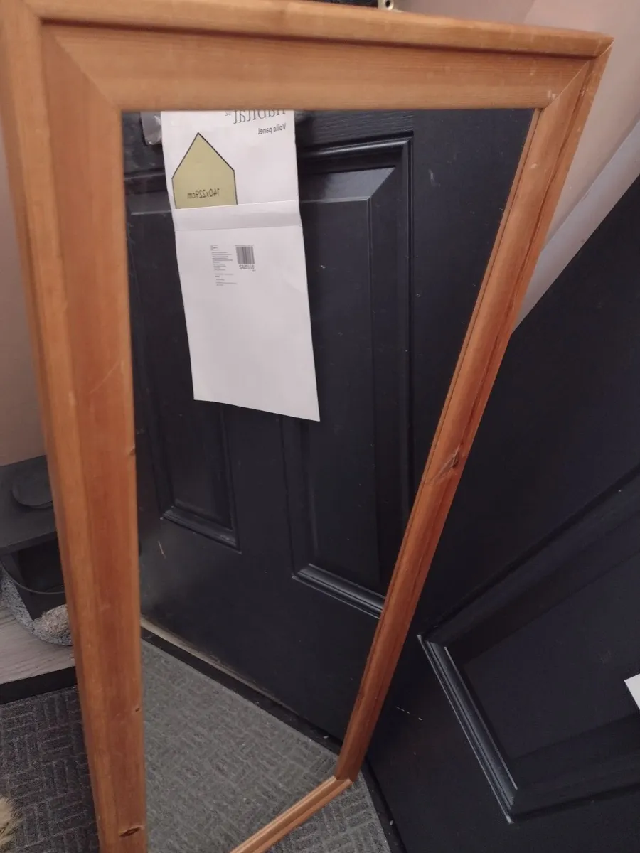 Wooden full length hall/ bedroom mirror - Image 1