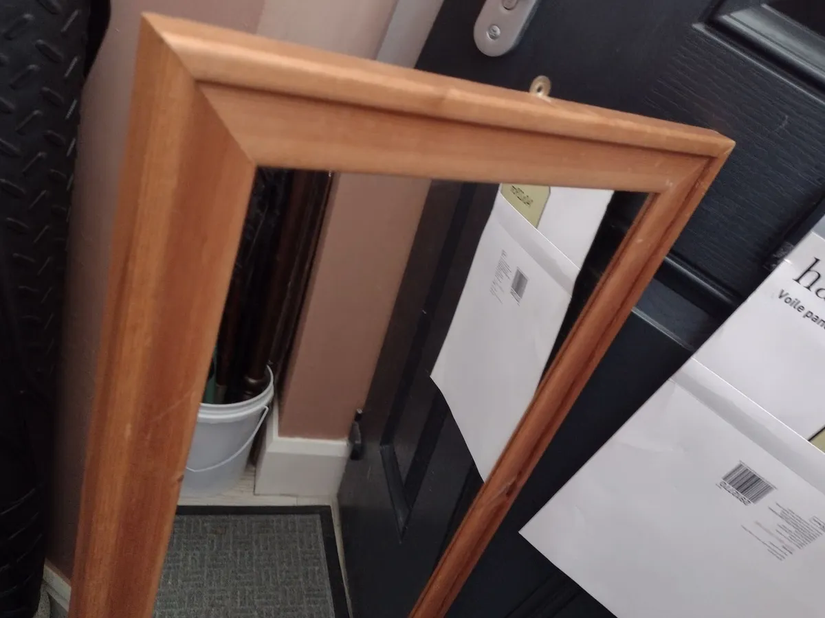 Wooden full length hall/ bedroom mirror - Image 4