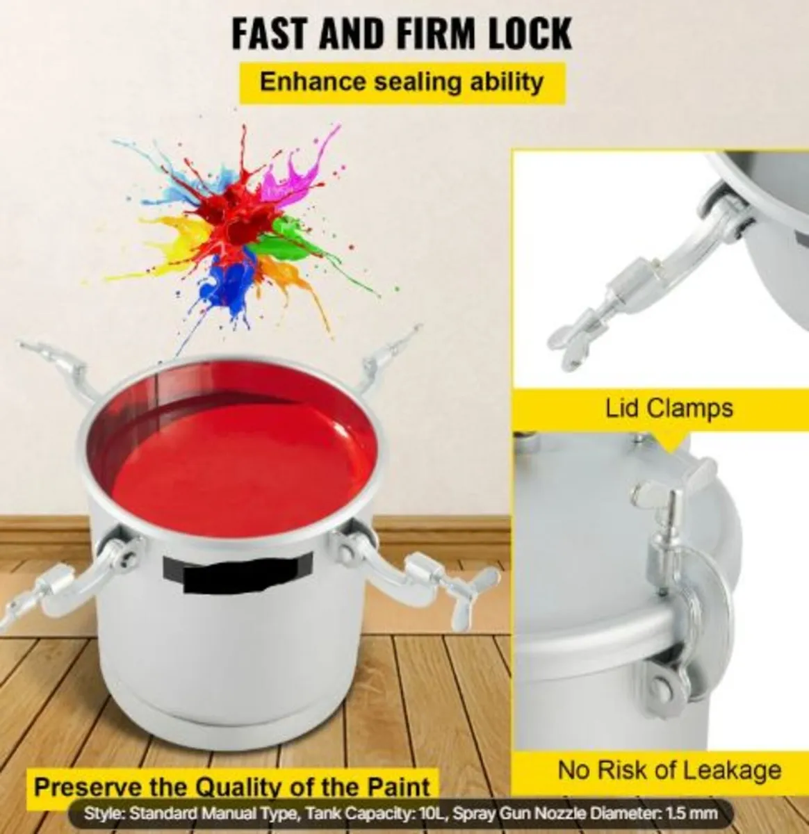 Commercial Paint Pressure Tank 2.5 Gallons Pressur - Image 2