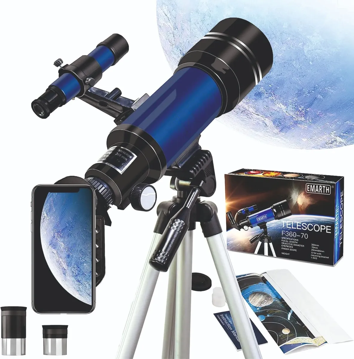 70mm Portable Astronomical Refractor Telescope - Image 1