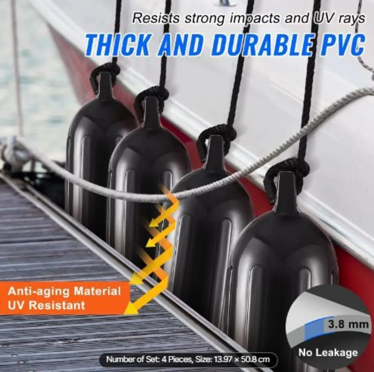 Boat Fenders, 14 cm x 51 cm Boat Bumpers - Image 4