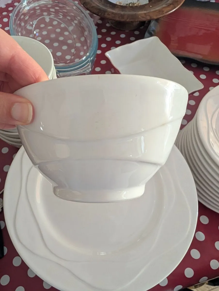 New set of delph plates and bowls - Image 2