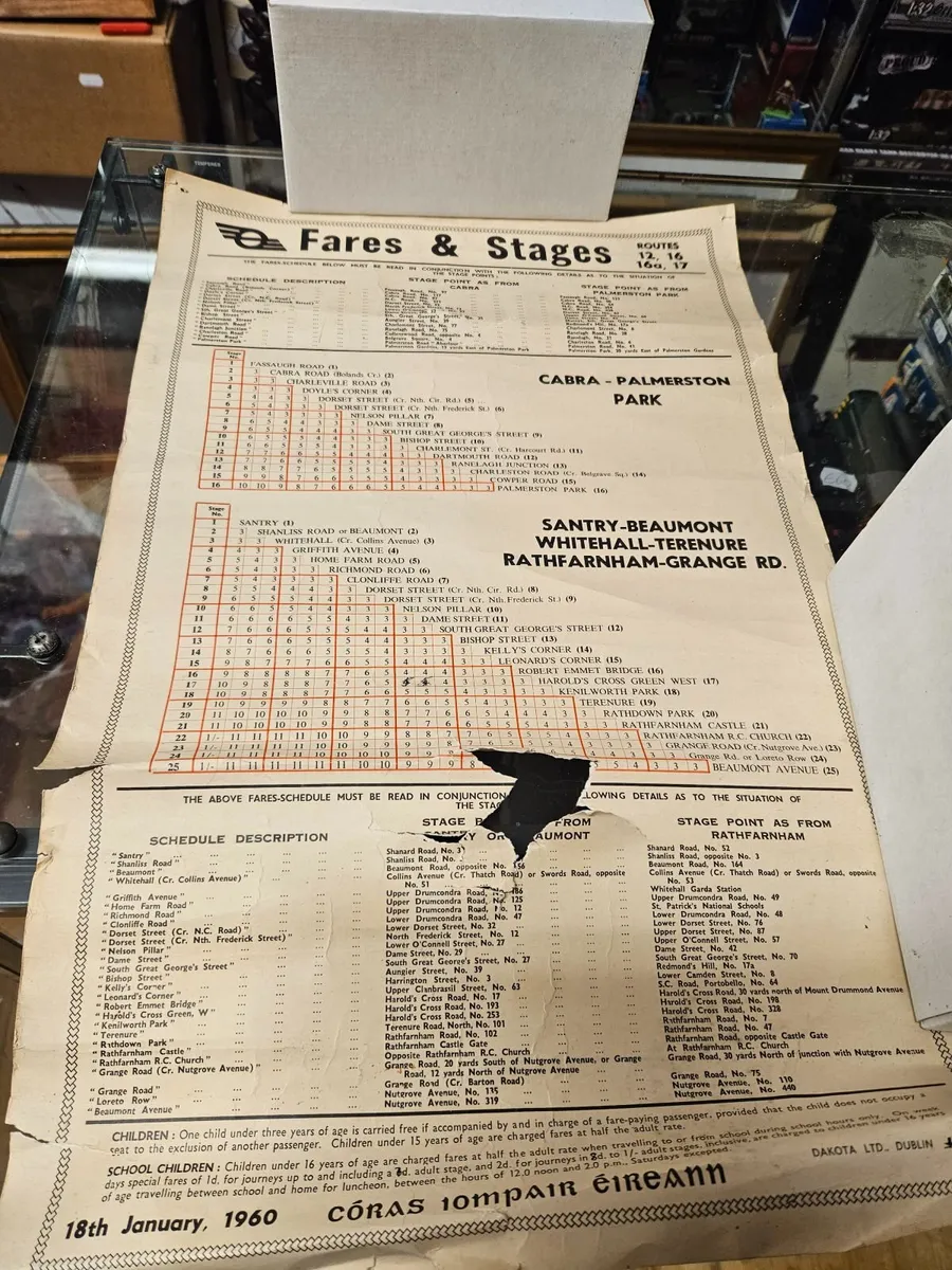 Vintage Dublin Bus Timetable - Image 4