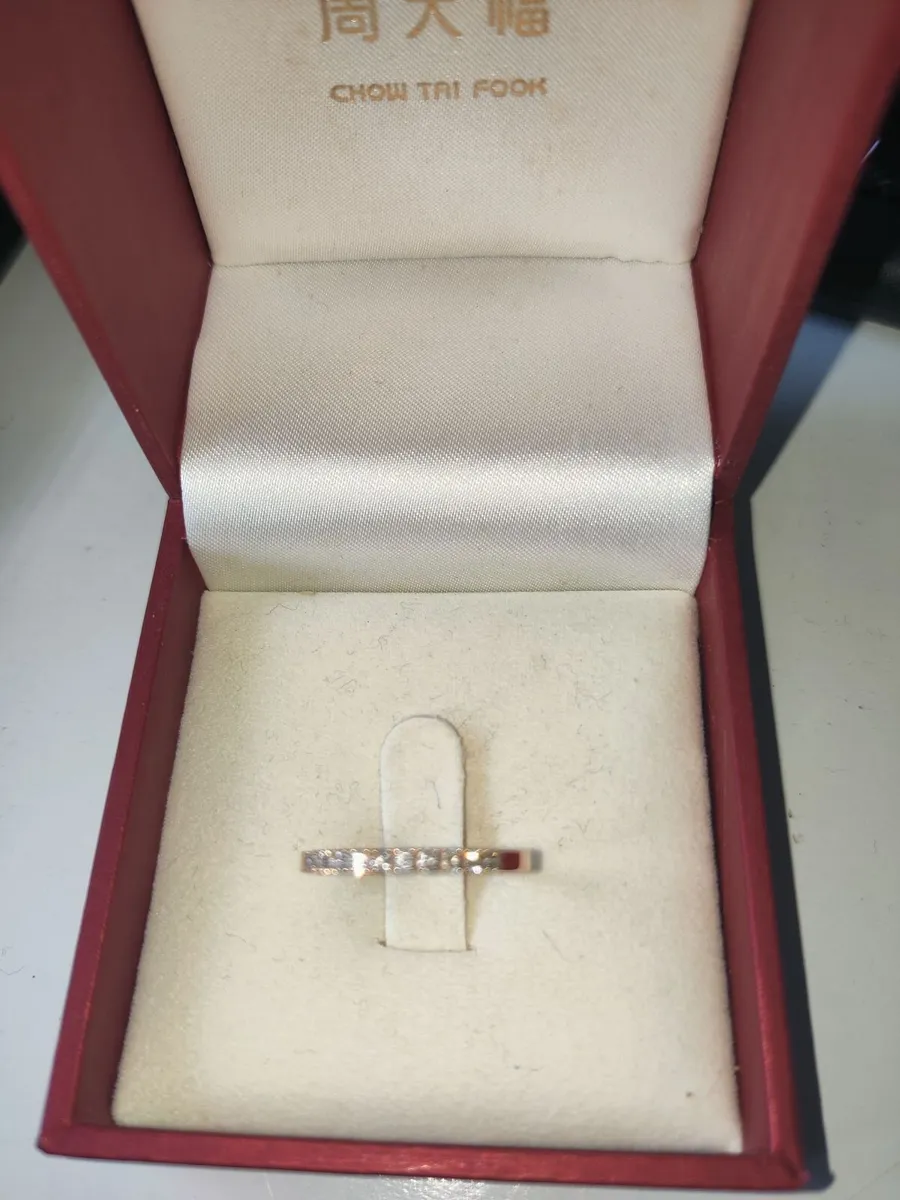 18ct rose gold 10 mini diamond ring - Image 2