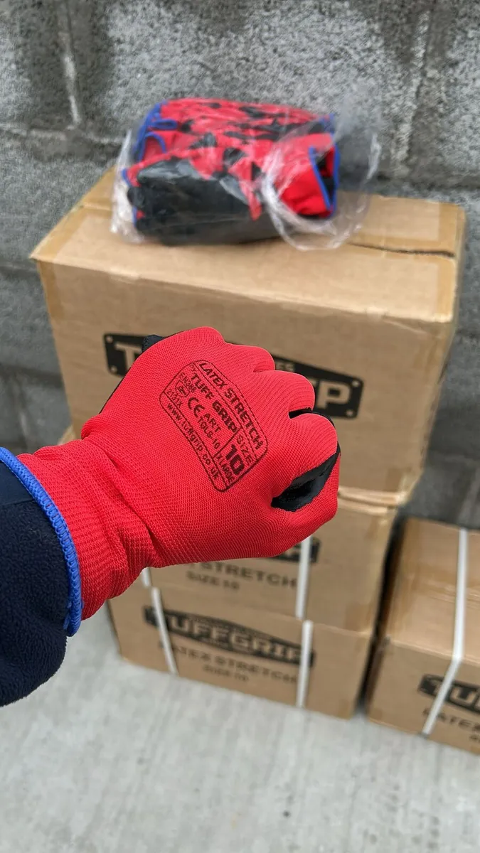 TUFFGRIP LATEX BUILDERS GLOVES size 9 10 - Image 4