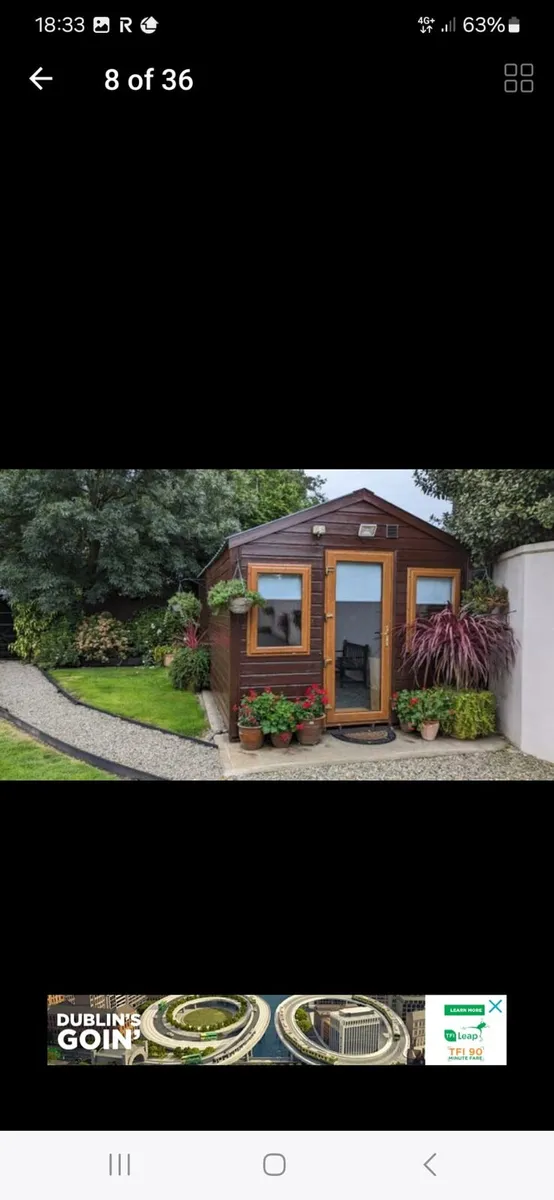 Wooden Cabin Shed 6x3 insulated - Image 1