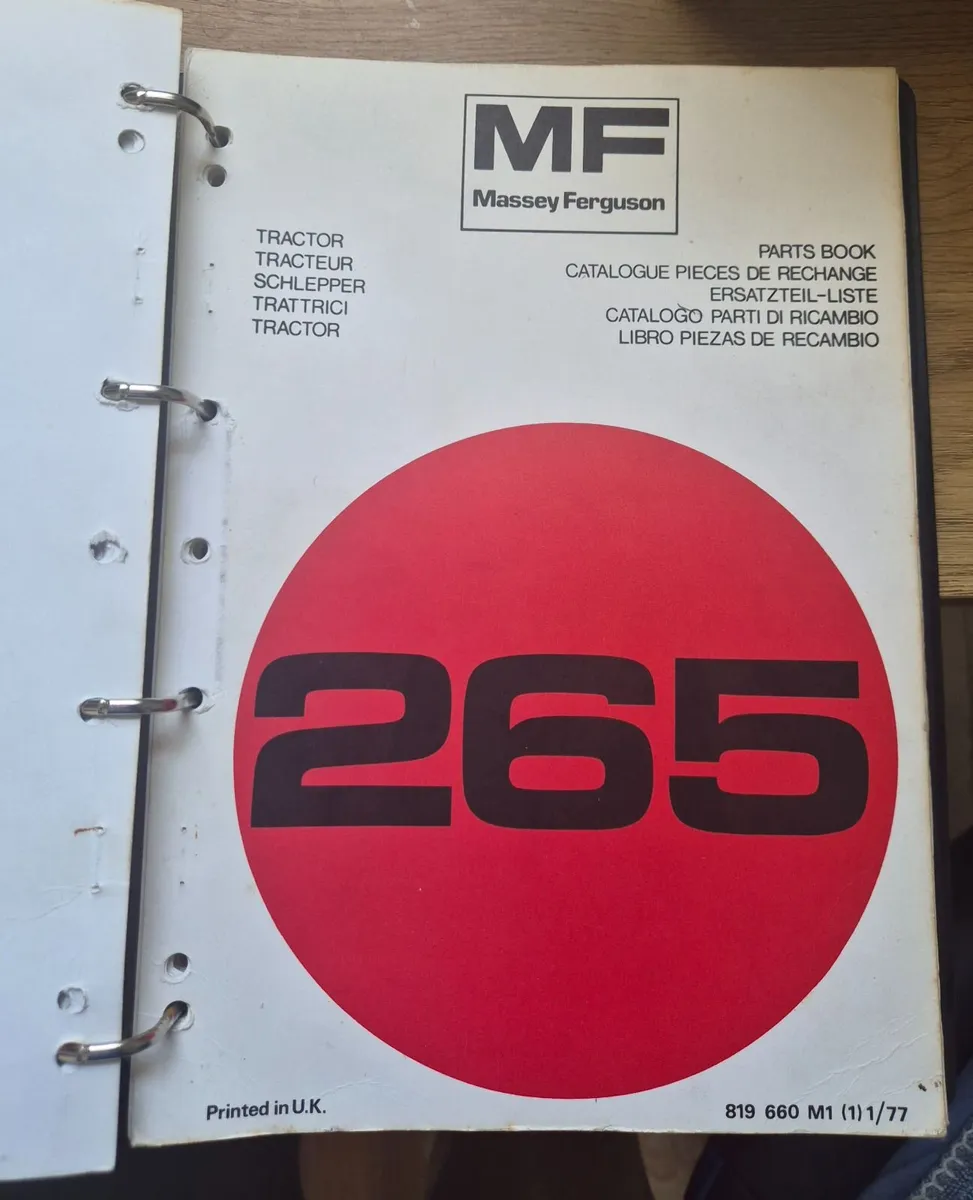 Massey Ferguson Tractor 240 + 265 Parts Catalogue - Image 4