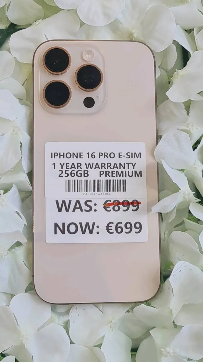IPHONE 16 PRO E-SIM 256GB PREMIUM 1 YEAR WARRANTY - Image 1