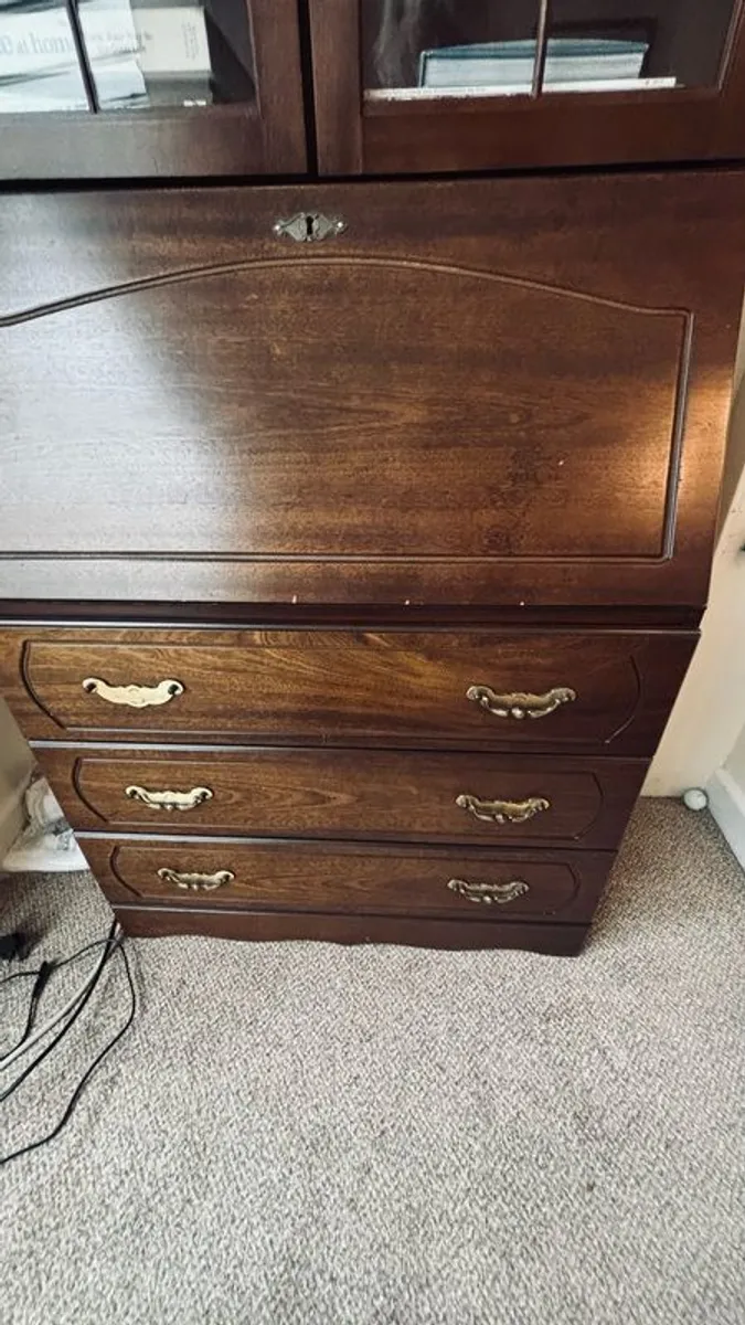 Mahogany Bookcase / Bureau - Image 4