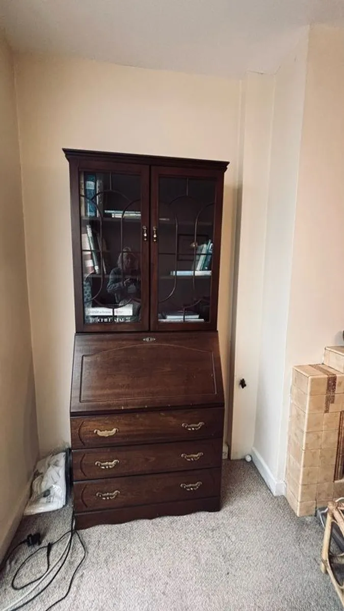 Mahogany Bookcase / Bureau - Image 1