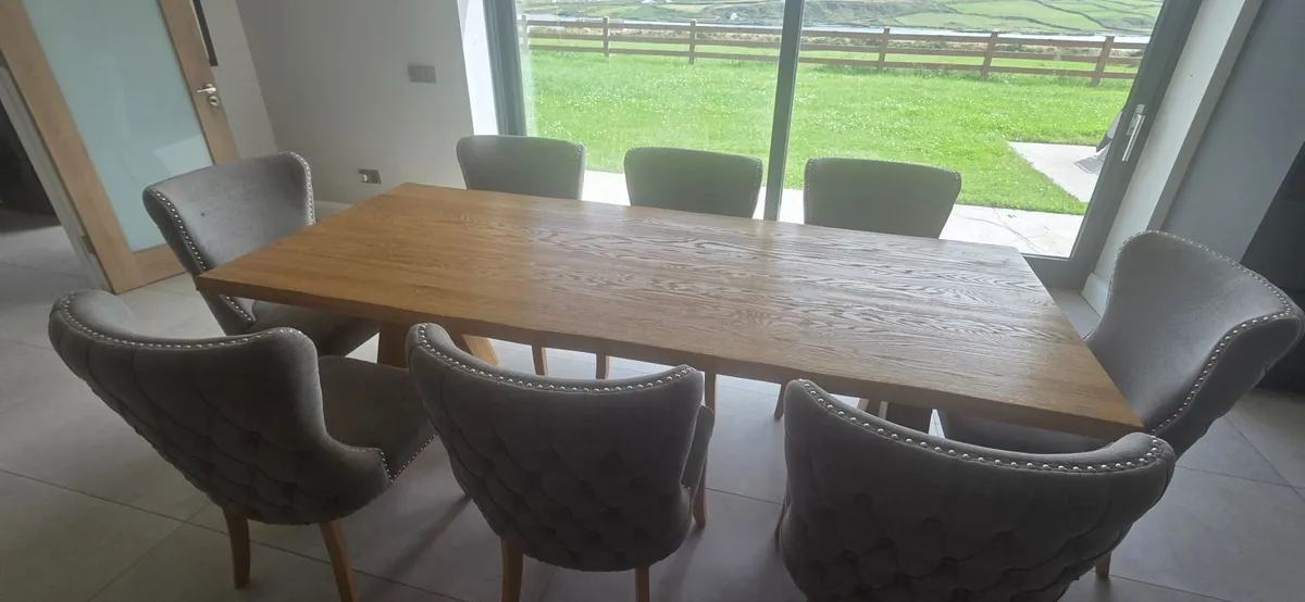 Solid Oak  8 Seater Dining Table - Image 1