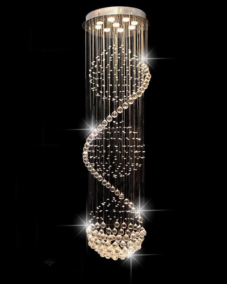 Dst Spiral Sphere Crystal Chandelier Ceiling - Image 3
