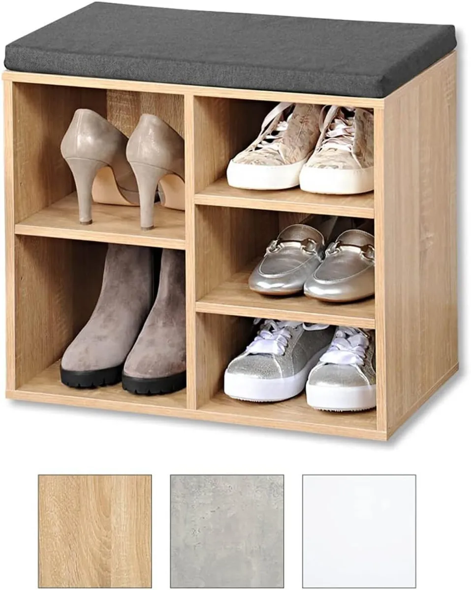 Shoe Cabinet with Seat Cushion - Image 4