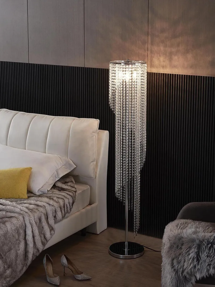 Sparkling Elegant Raindrop Crystal Floor Lamp - Image 2