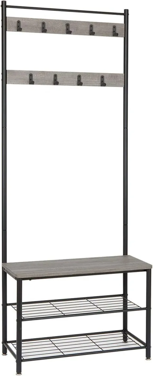 Coat Rack Stand Shoe Clothes Storage Bench - Image 1