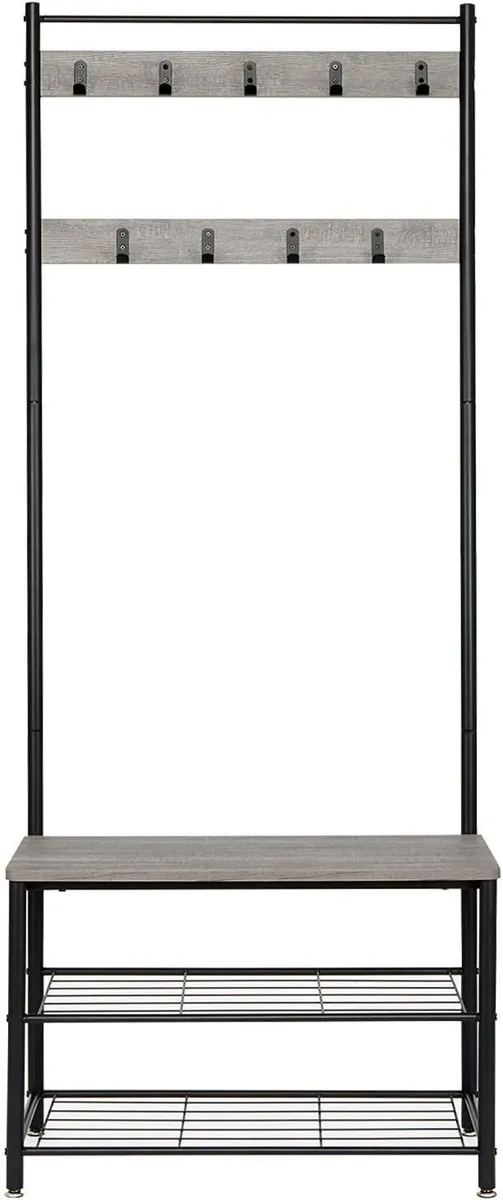 Coat Rack Stand Shoe Clothes Storage Bench - Image 4