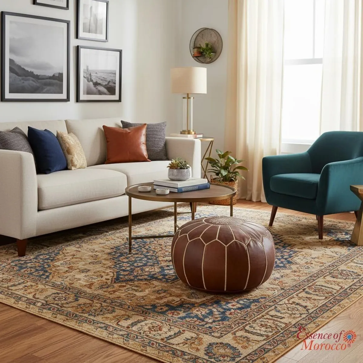 Moroccan Pouffe Pouf Footrest Footstool Ottoman - Image 2