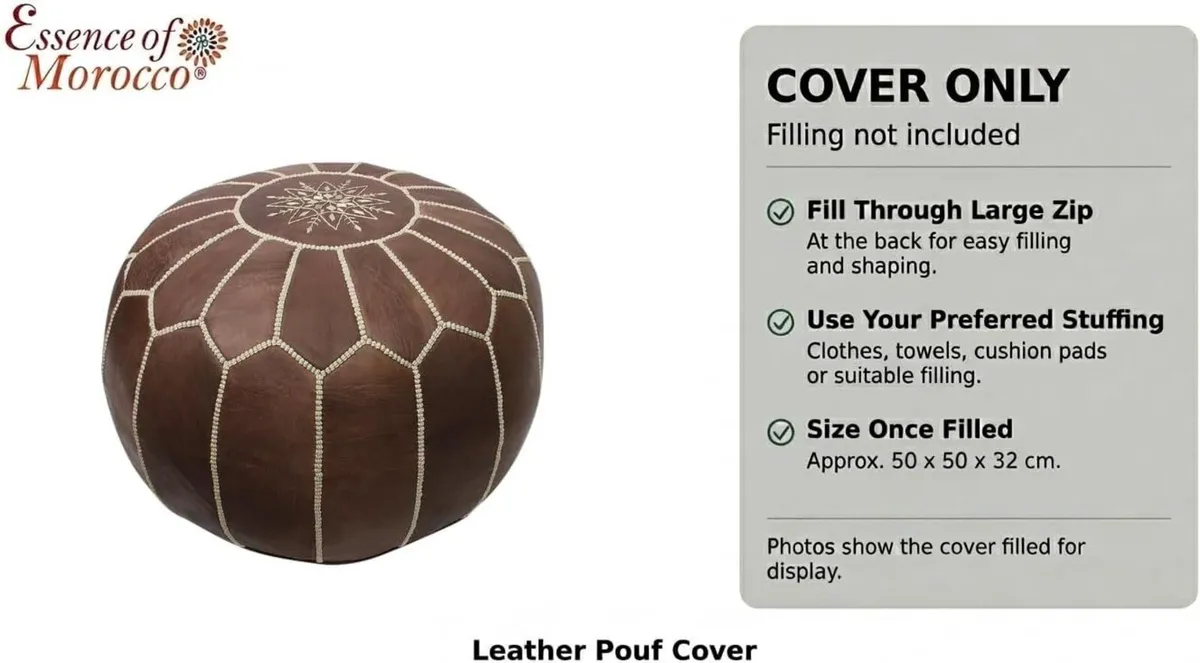 Moroccan Pouffe Pouf Footrest Footstool Ottoman - Image 4