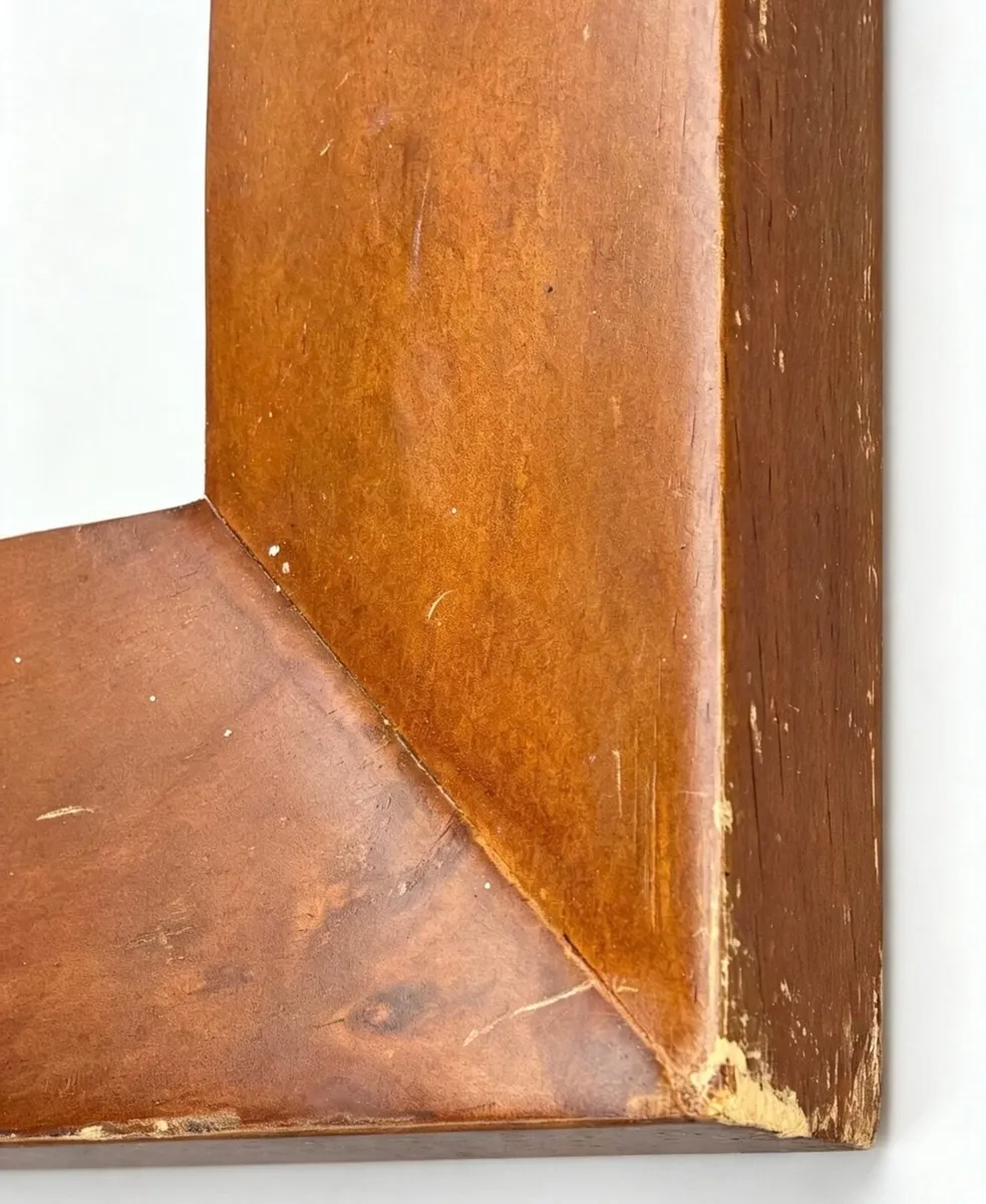 Large Square Wooden Mirror. 35.5 inches x 35.5 - Image 3
