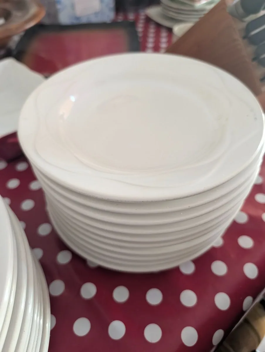 New set of delph plates and bowls - Image 3