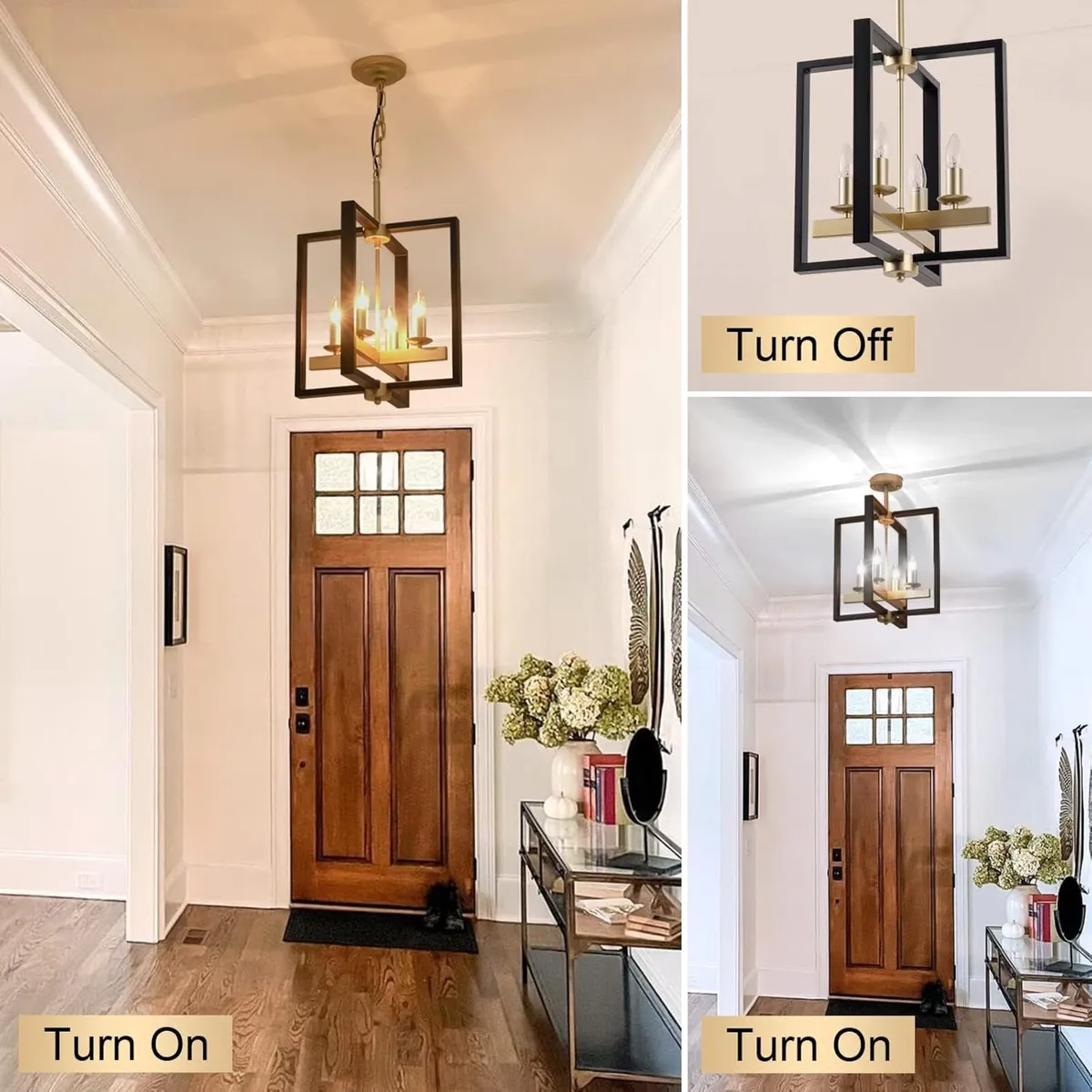 Industrial Lantern Chandelier 4-Light Modern - Image 2