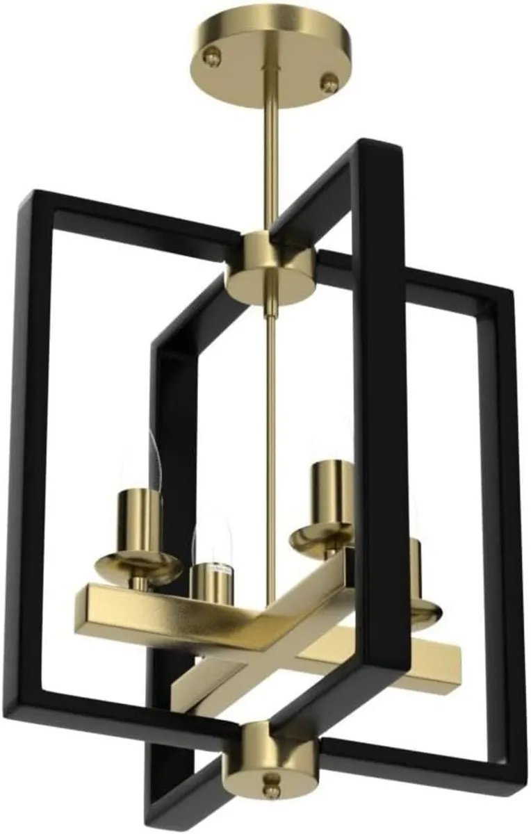 Industrial Lantern Chandelier 4-Light Modern - Image 4