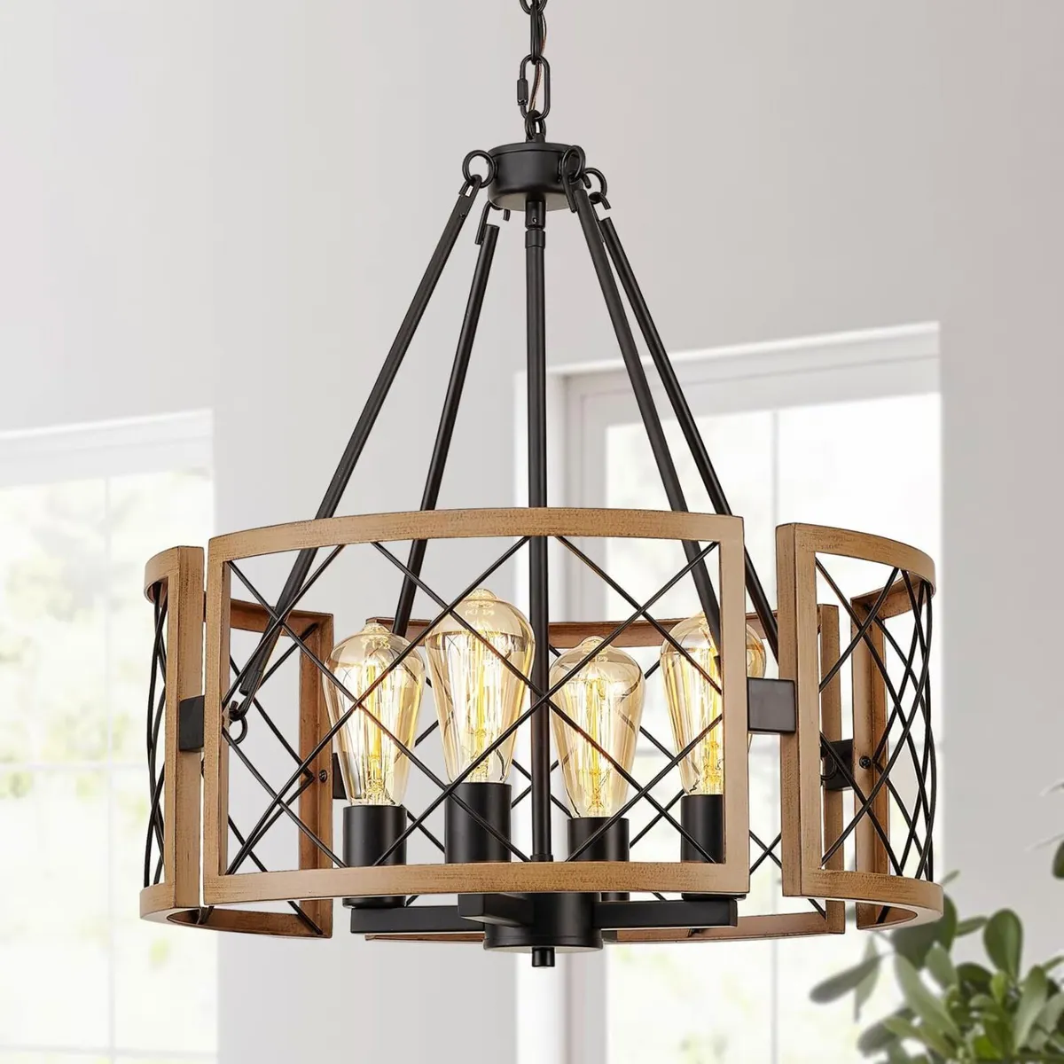D19'' Farmhouse Chandelier for Dining Room - Image 1