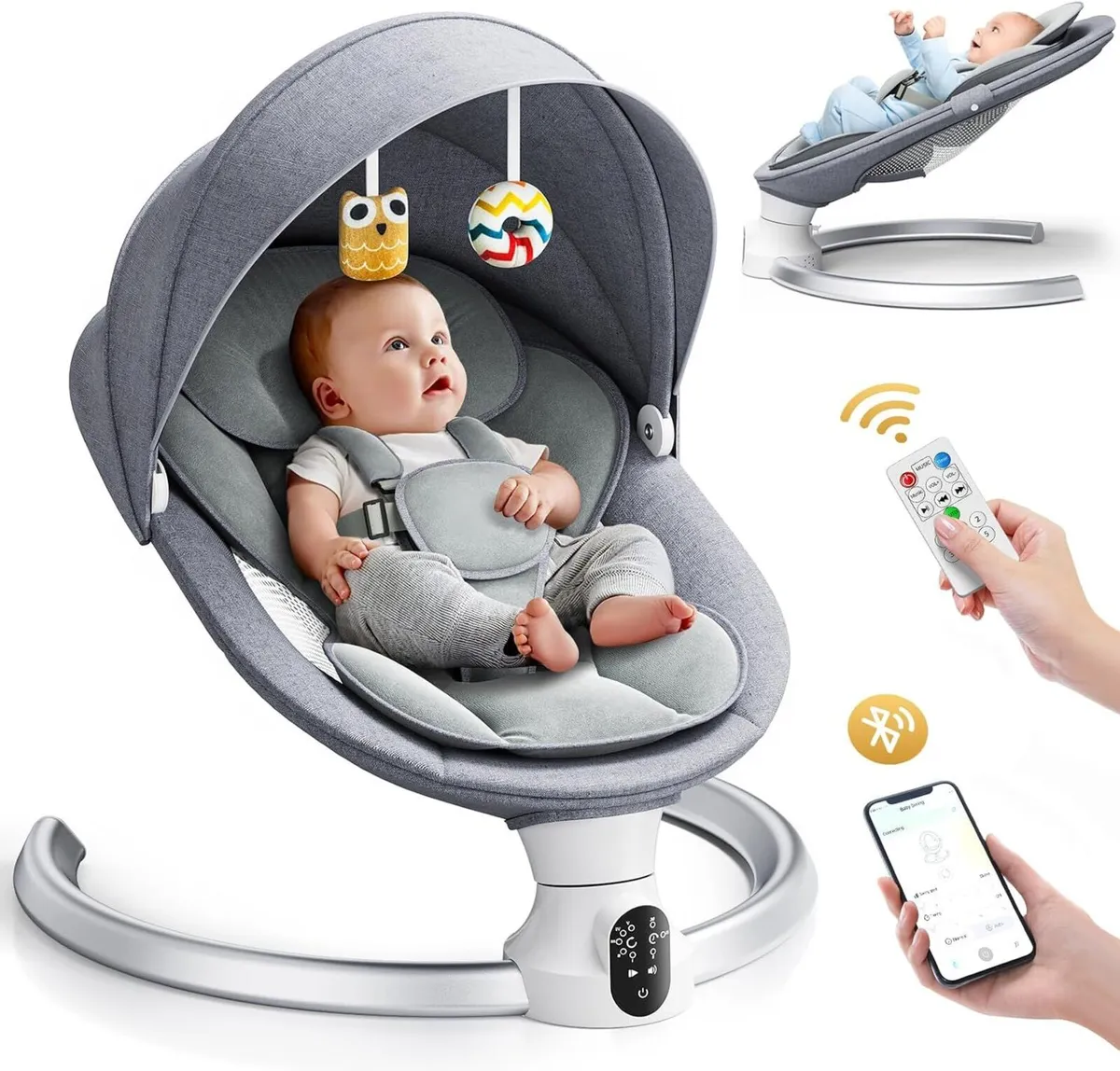 Baby Swing Chair Electric Bouncer with 5 - Image 1