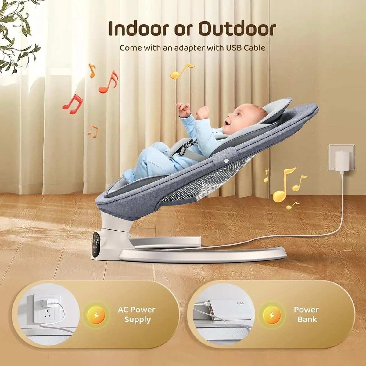 Baby Swing Chair Electric Bouncer with 5 - Image 4