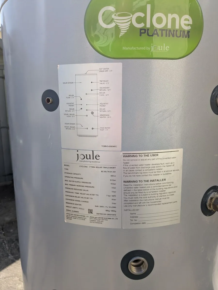 Joule Hot Water Solar Cylinder - Image 3
