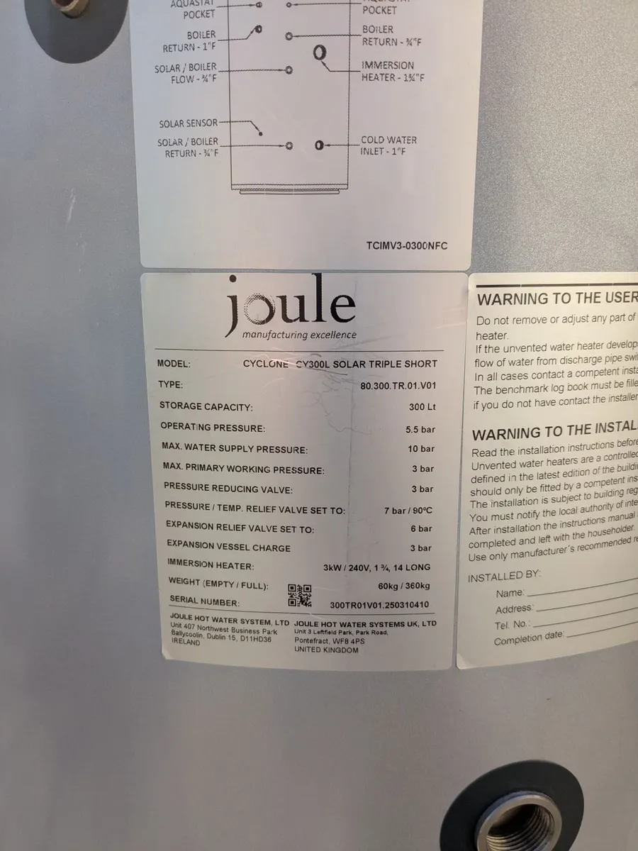 Joule Hot Water Solar Cylinder - Image 4