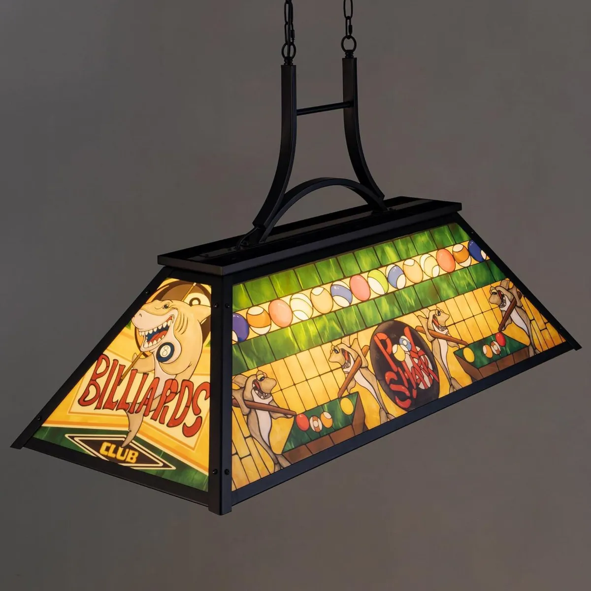 Vintage Pool Table Light 3-Light Rustic Billiards - Image 1