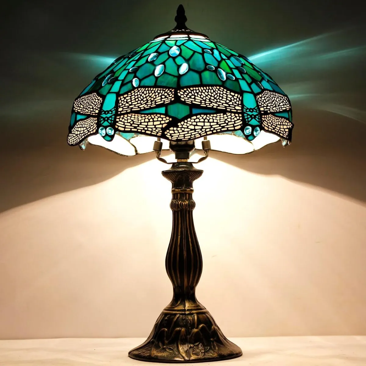 Tiffany Lamp Stained Glass Dragonfly Style - Image 4