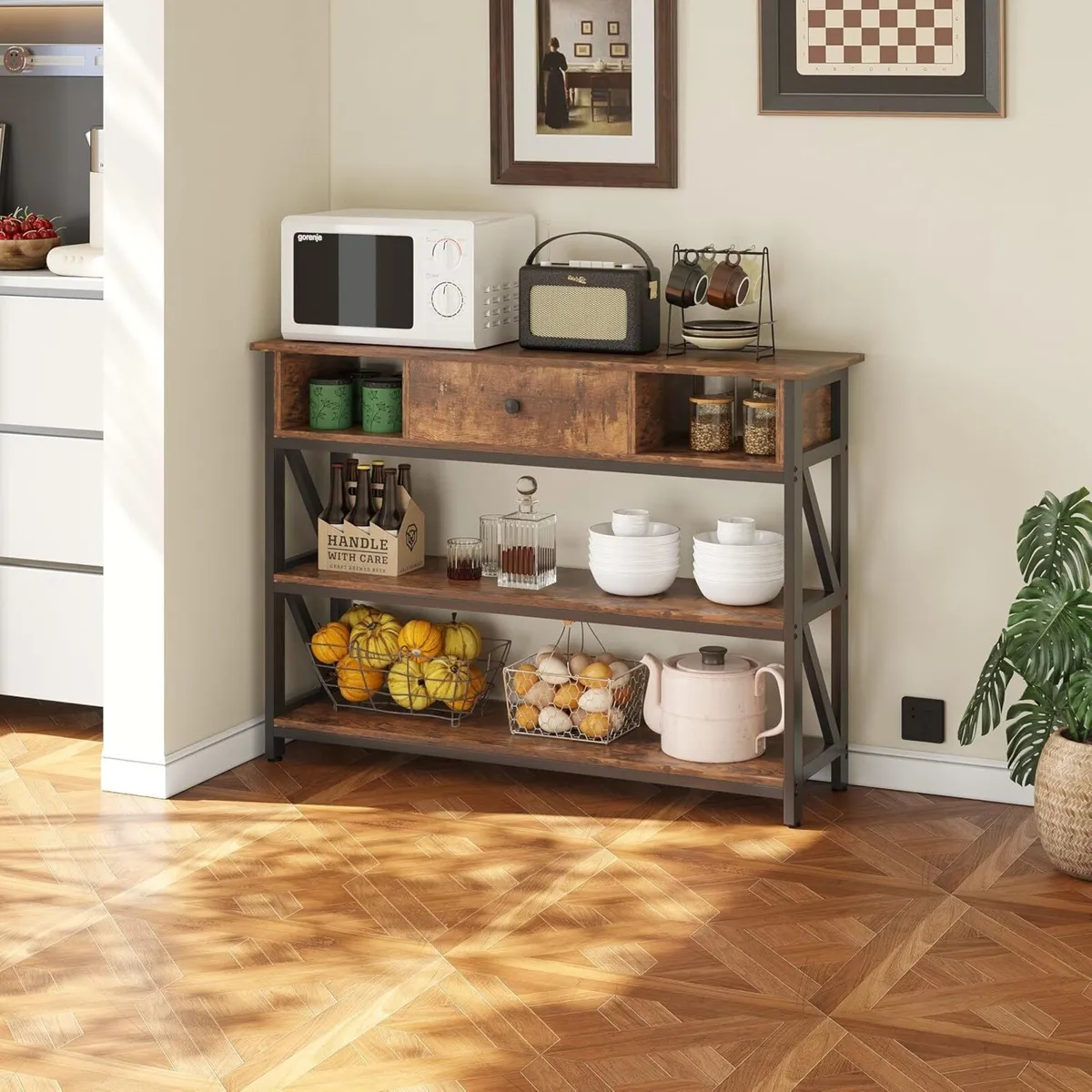 Console Table with Drawer Shelves 100CM Hallway - Image 1