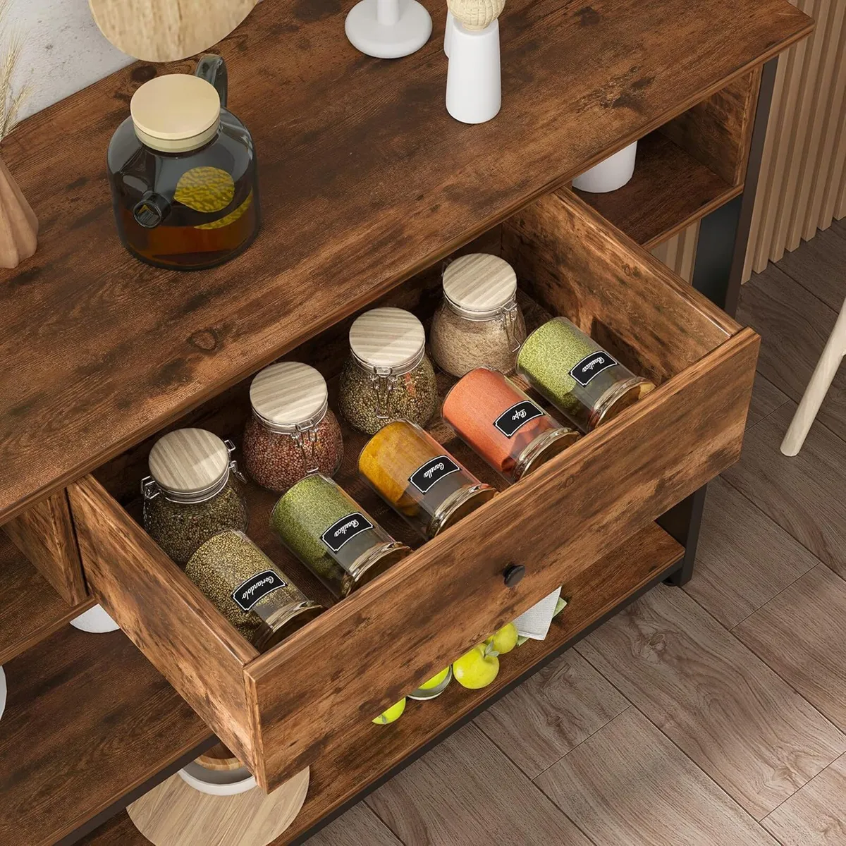 Console Table with Drawer Shelves 100CM Hallway - Image 3