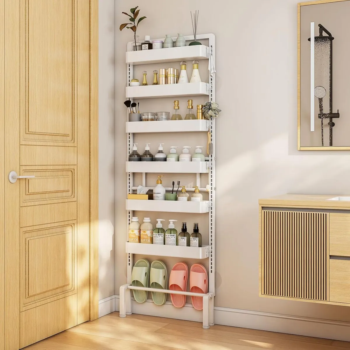 Behind Door Storage Organiser Rack 6 Tier - Image 3