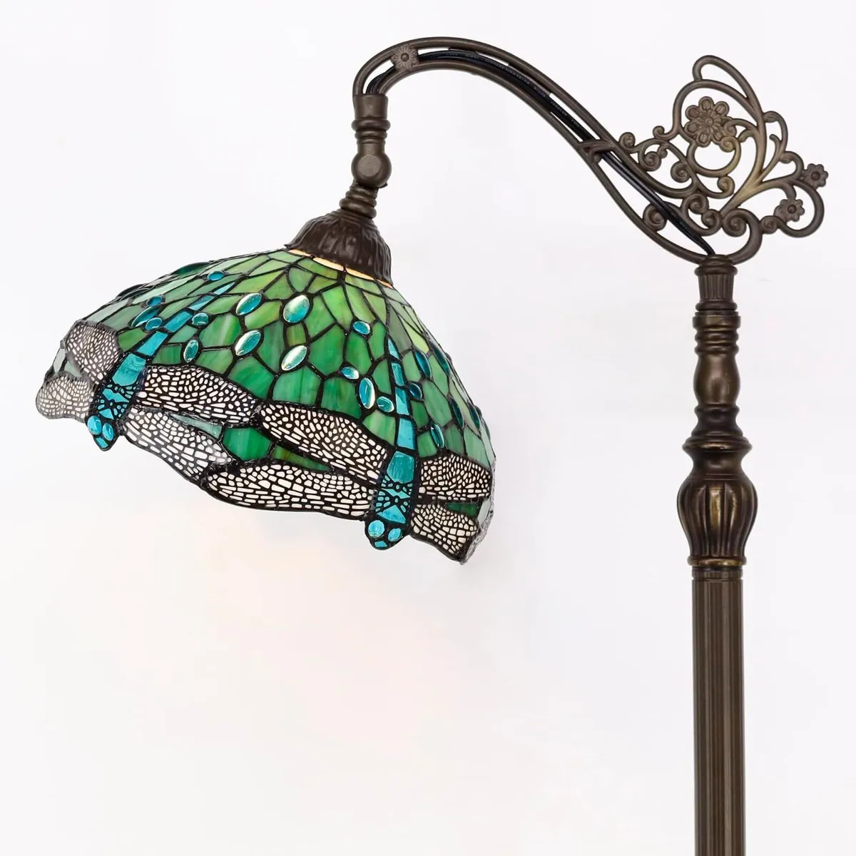 Tiffany Floor Lamp Stained Glass 18.88x12x67 Inch - Image 3