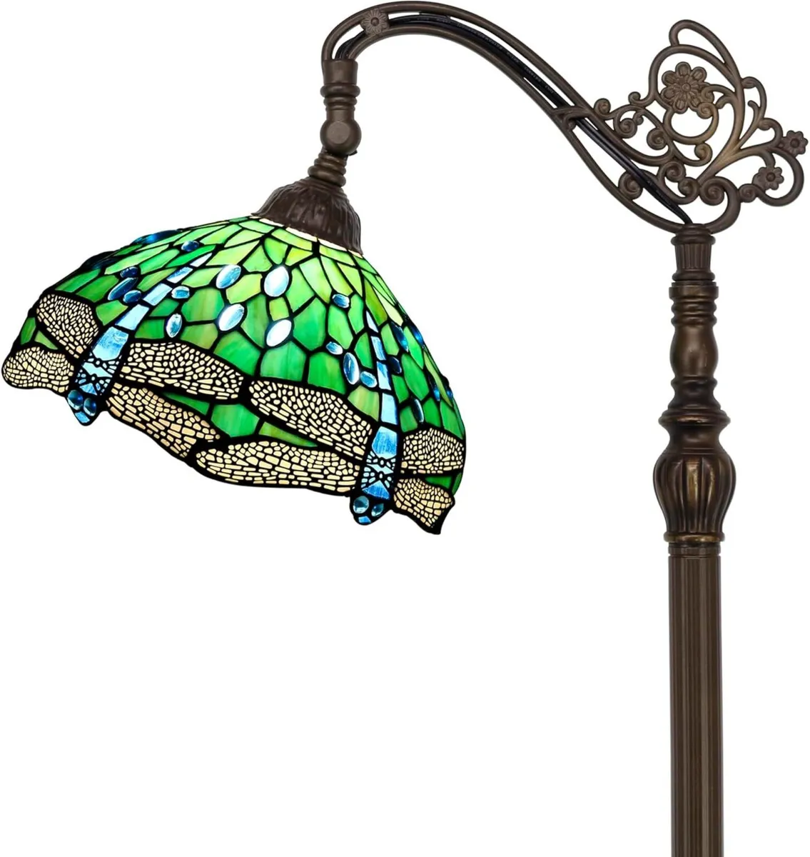 Tiffany Floor Lamp Stained Glass 18.88x12x67 Inch - Image 1