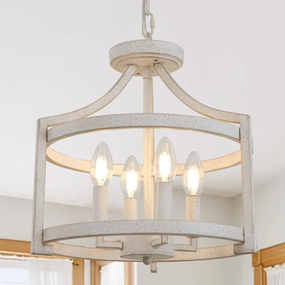 4-Light Vintage Chandelier Farmhouse Rustic - Image 1